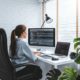 woman at desk